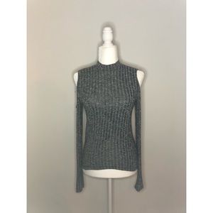 AEO Grey Cold Shoulder Shirt